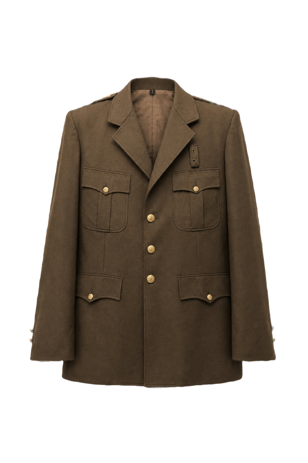 Unknown Brown Wool Jacket - Front View