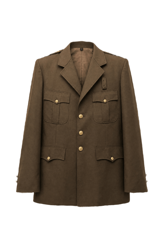 Unknown Brown Wool Jacket - Front View