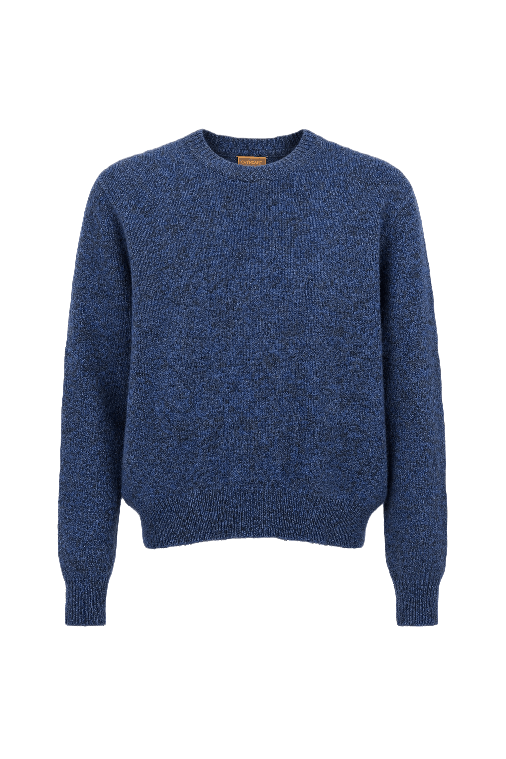1970s Navy Blue Wool Sweater - Front View