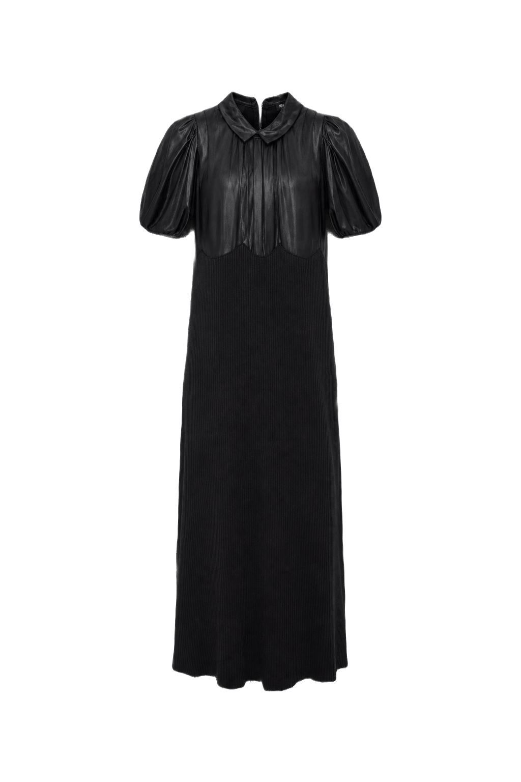 Unknown Black Silk Wool Dress - Front View