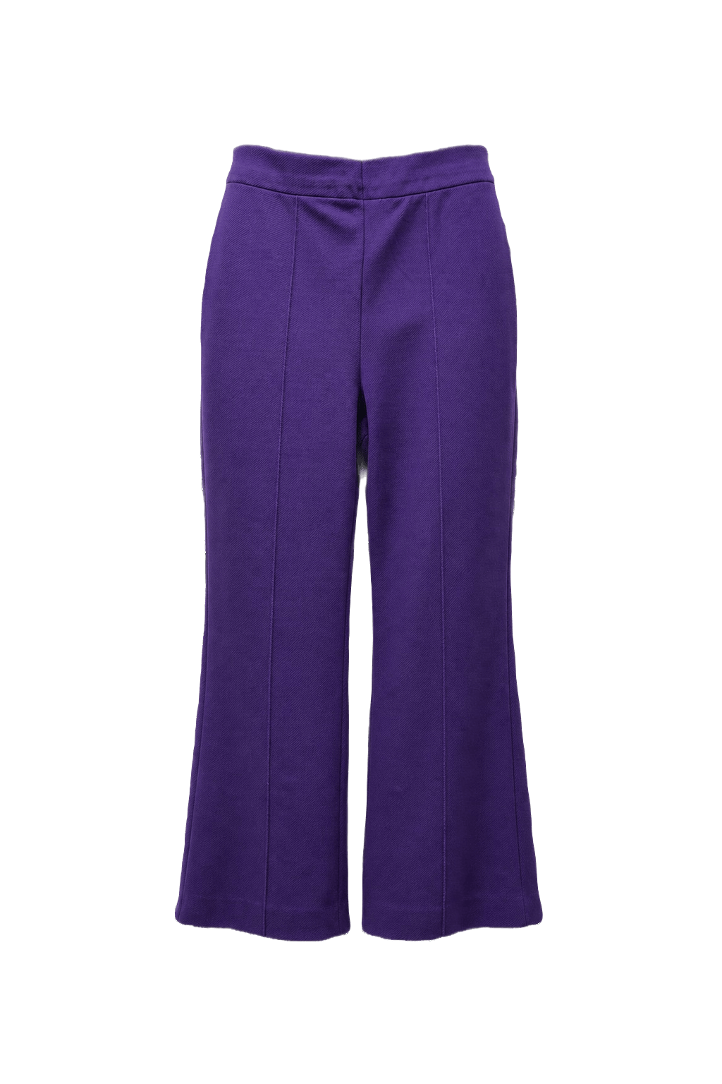 1970s Purple Polyester Blend Trousers - Front View