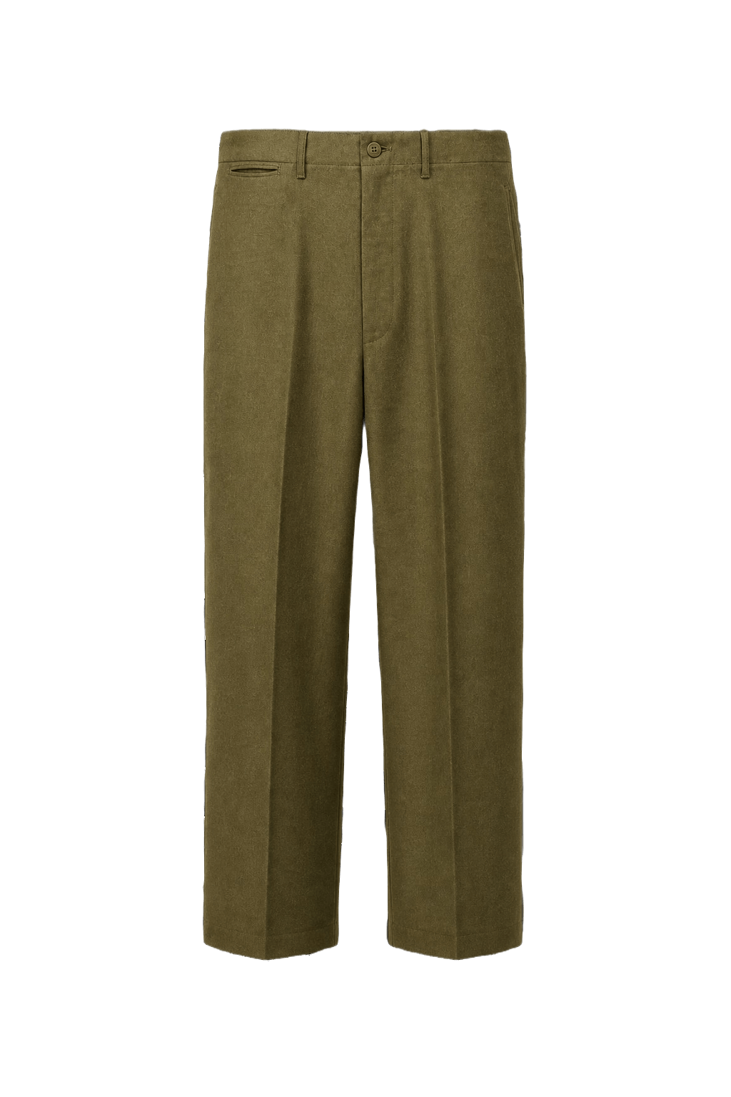 Unknown Olive Green Wool Trousers - Front View