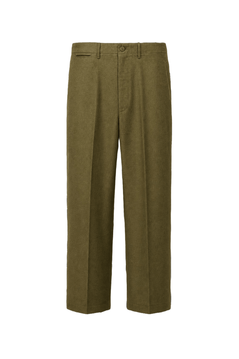 Unknown Olive Green Wool Trousers - Front View