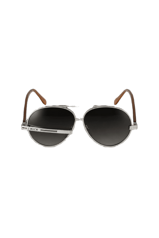 1970s Brown Metal Sunglasses - Front View
