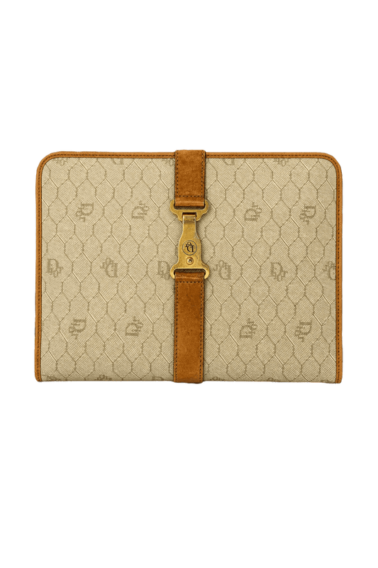 1980s Beige Canvas Bag - Front View