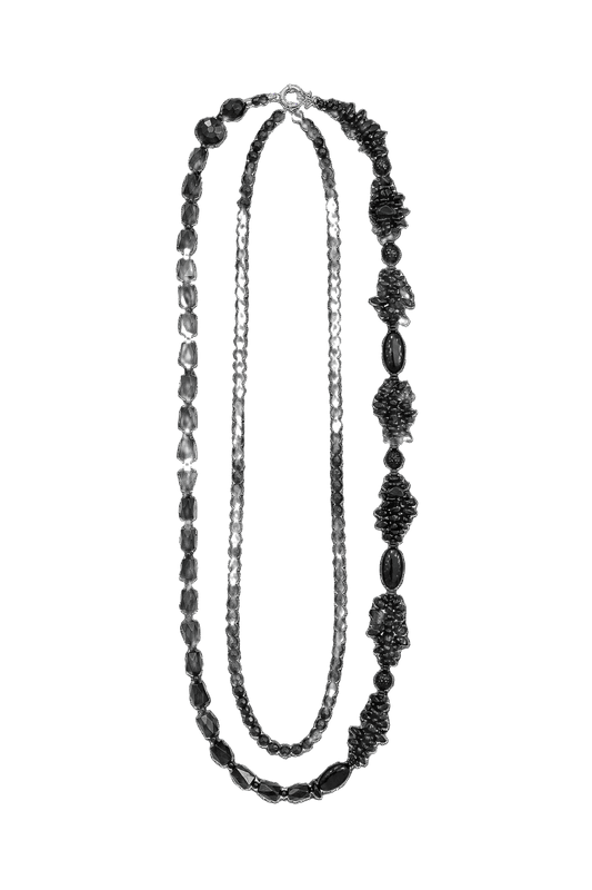 1980s Black Unknown Necklace - Front View