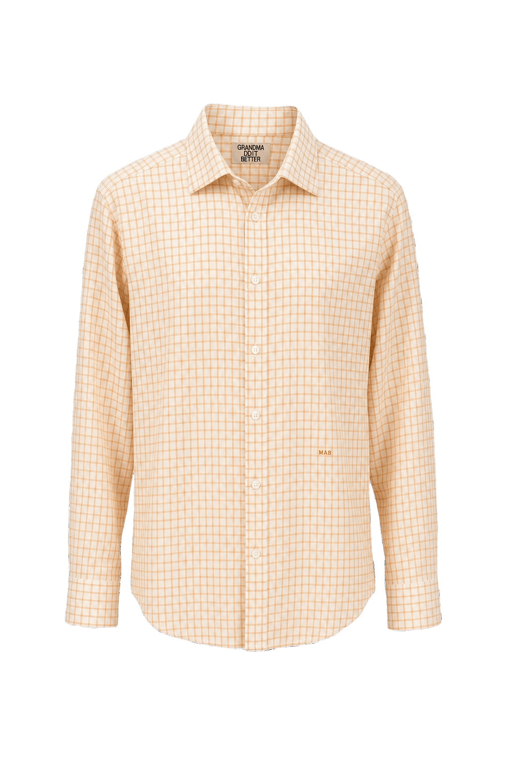 1980s Light Yellow Cotton Blend Button-Down Shirt - Front View