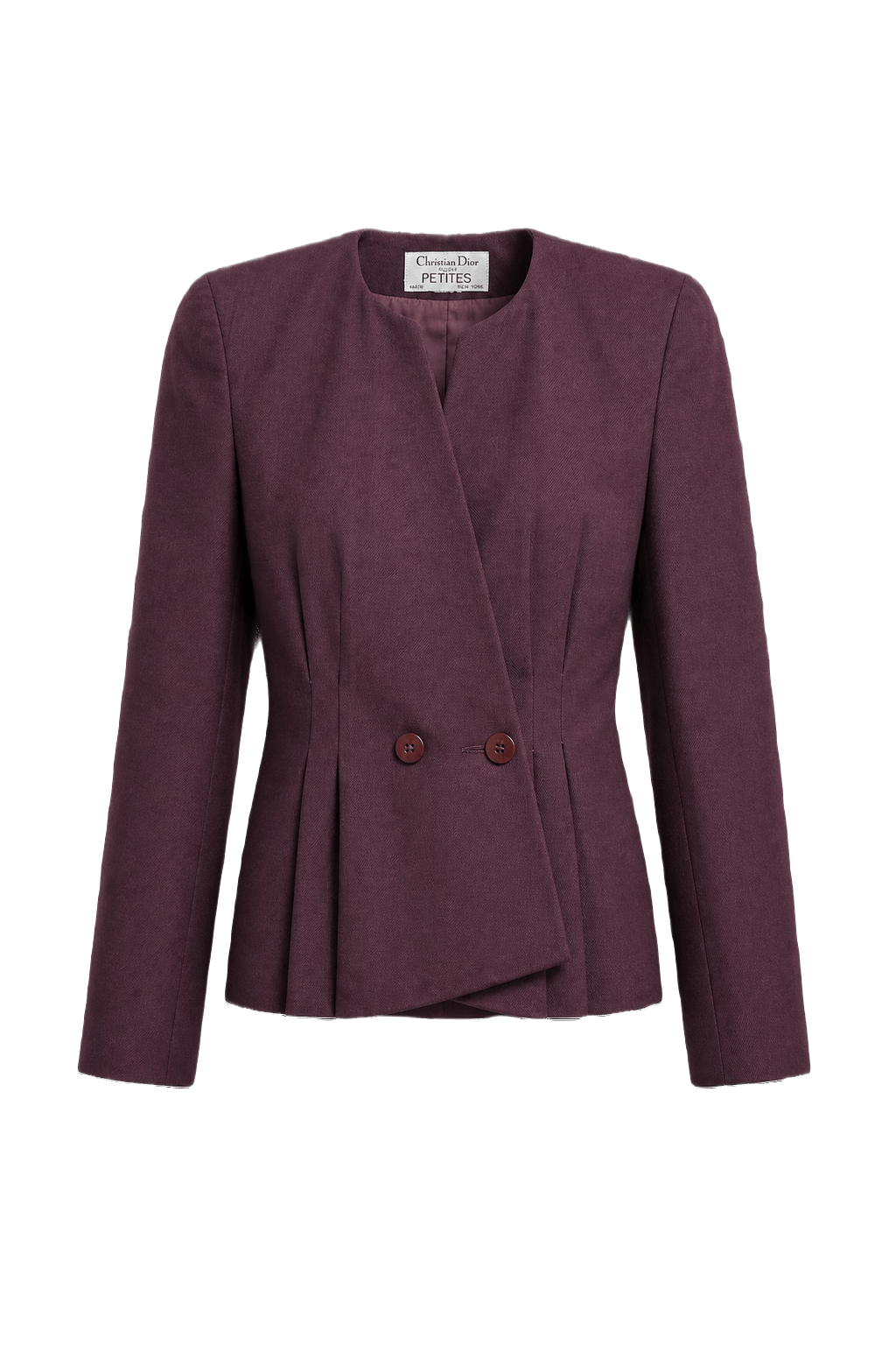 1970s Burgundy Wool Blazer - Front View