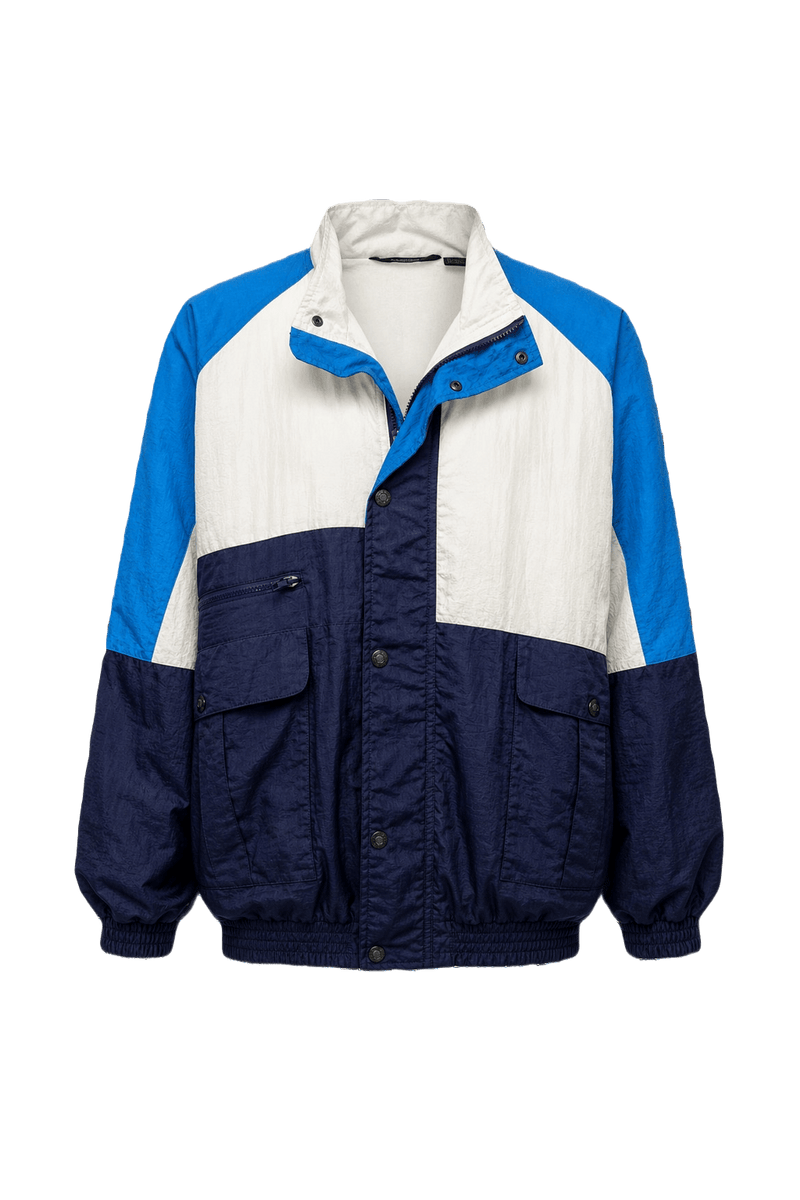 1980s White Nylon Jacket - Front View