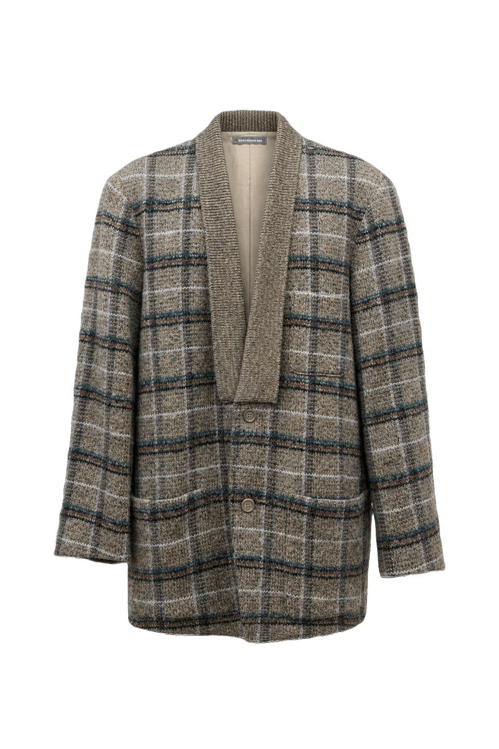 1980s Brown Wool Blazer - Front View