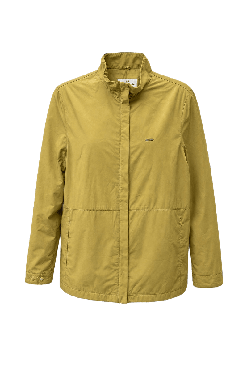 1980s Olive Green Cotton Blend Jacket - Front View