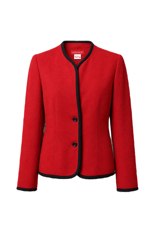 1980s Red Wool Jacket - Front View