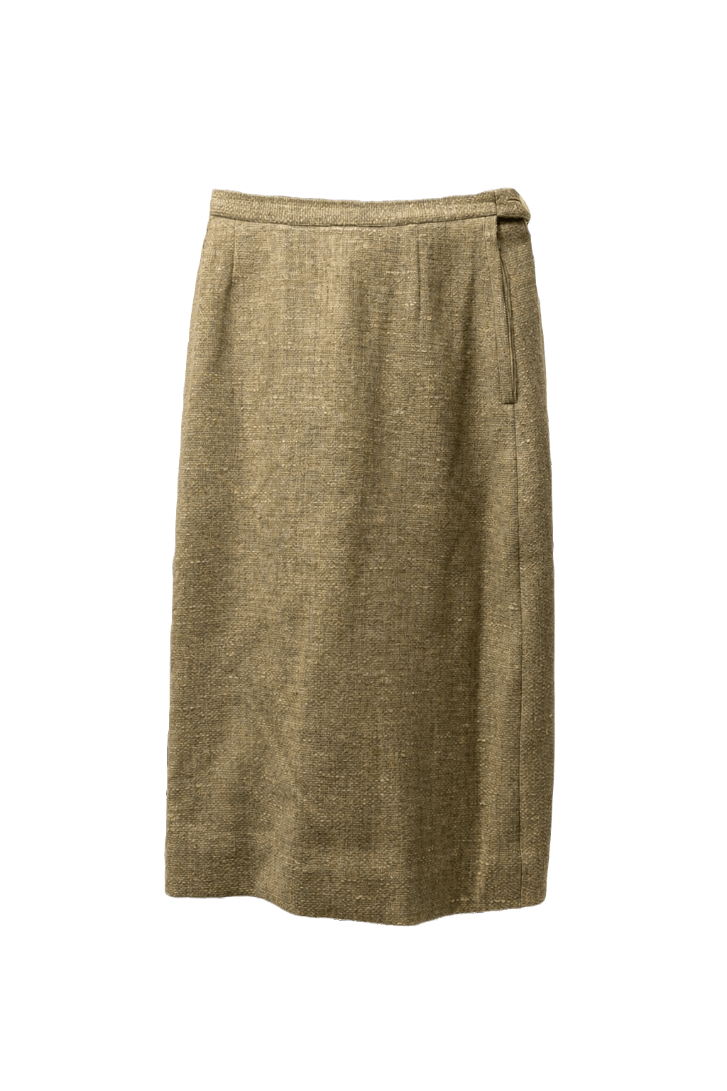 1950s Beige Wool Skirt - Front View