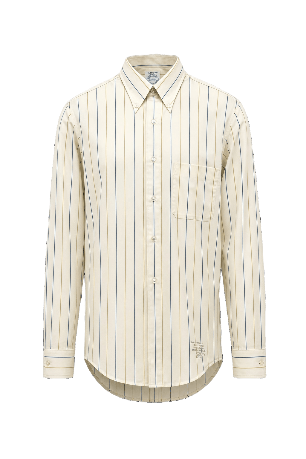 1970s Cream White Cotton Blend Shirt - Front View