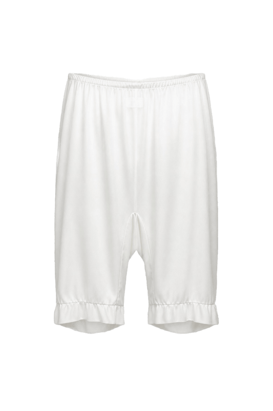 1950s Ivory White Nylon Pantaloons - Front View