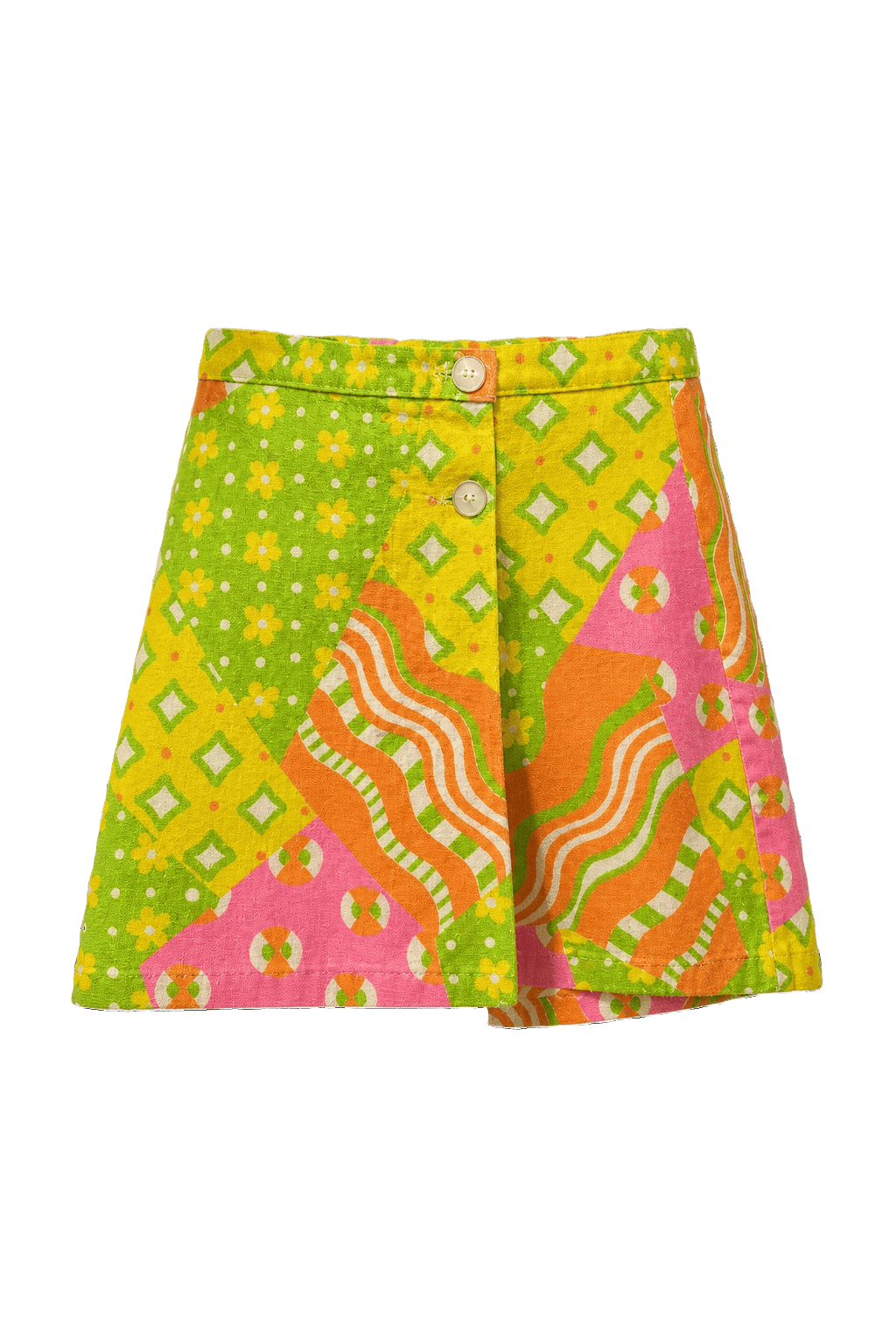 1960s Pink Cotton Shorts - Front View