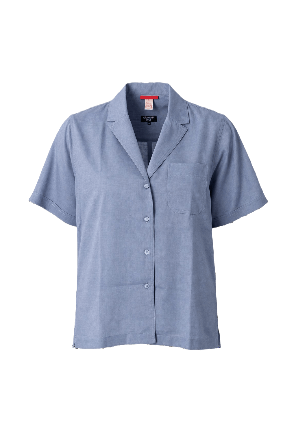 1990s Light Blue Cotton Blend Shirt - Front View