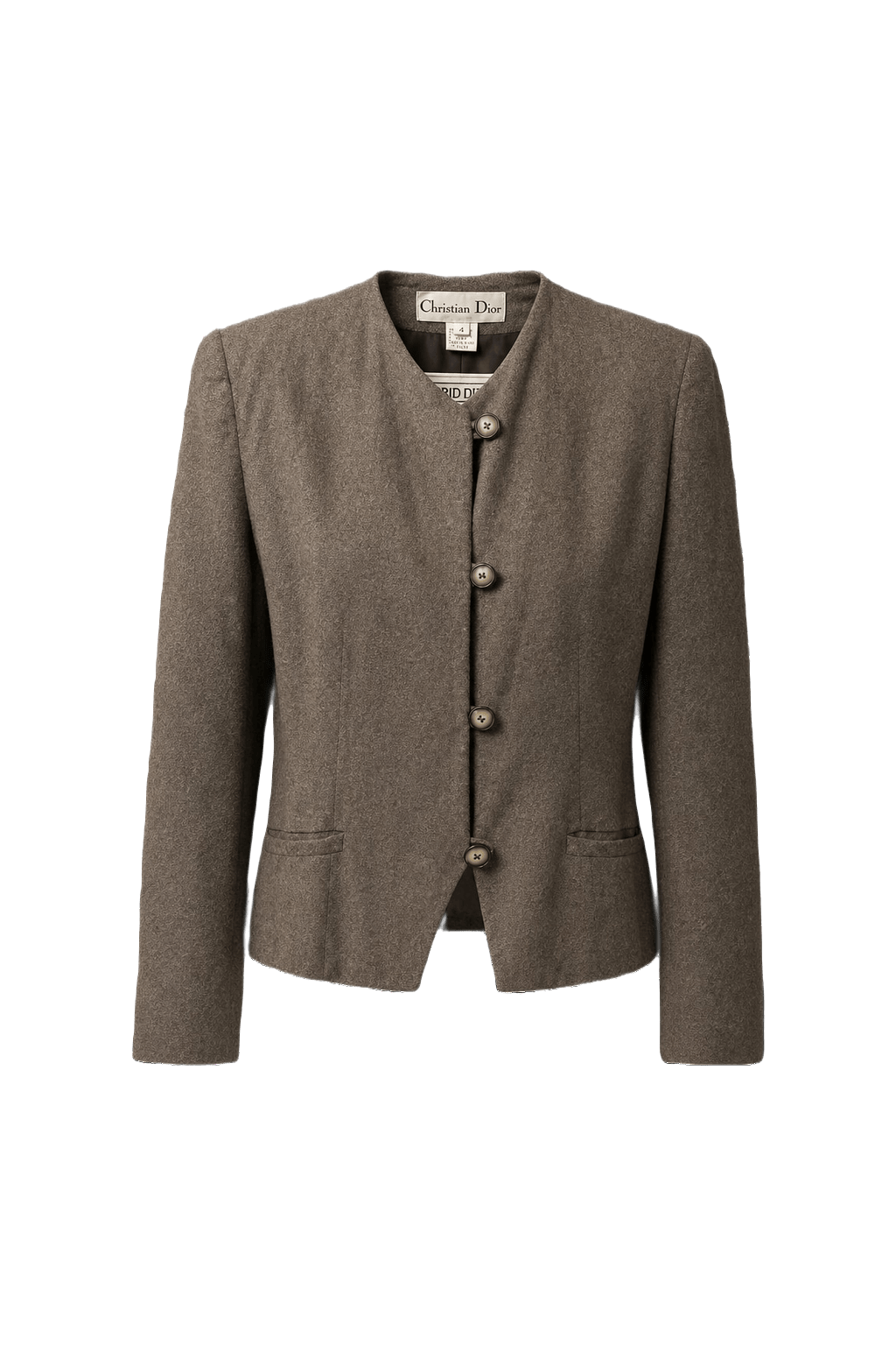 1980s Brown Wool Blazer - Front View