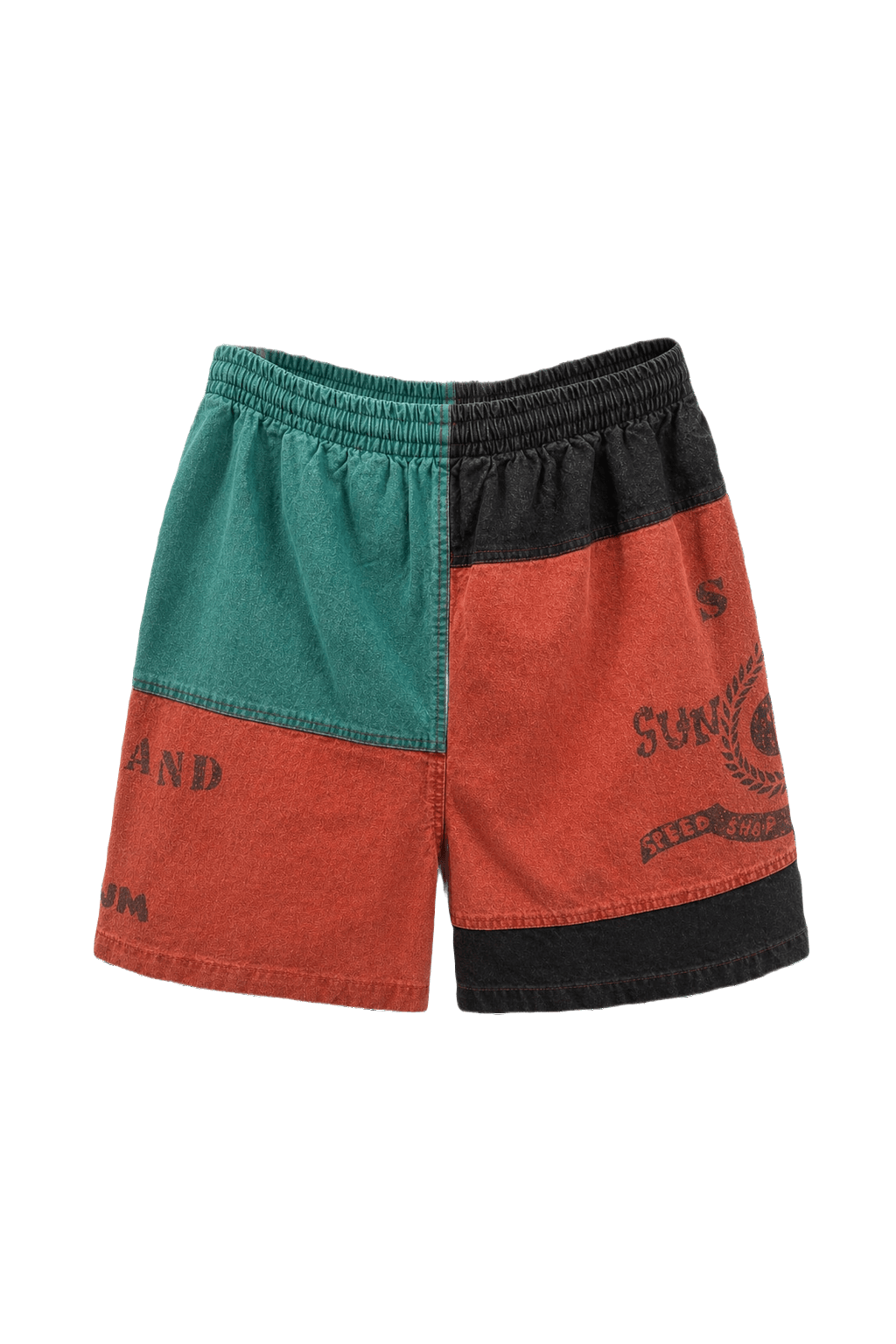 1990s Red Cotton Blend Shorts - Front View