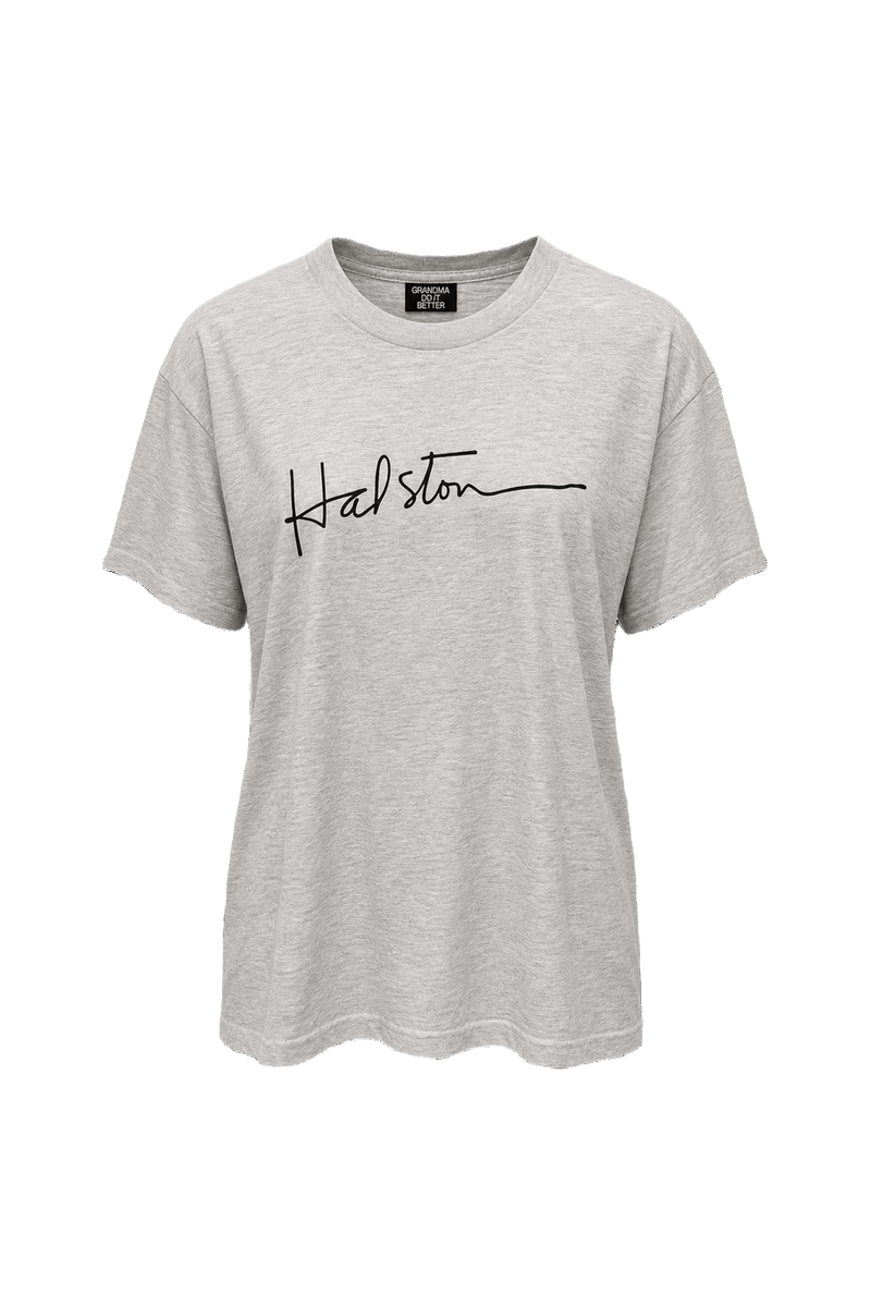 1980s Light Gray Cotton Blend T-Shirt - Front View