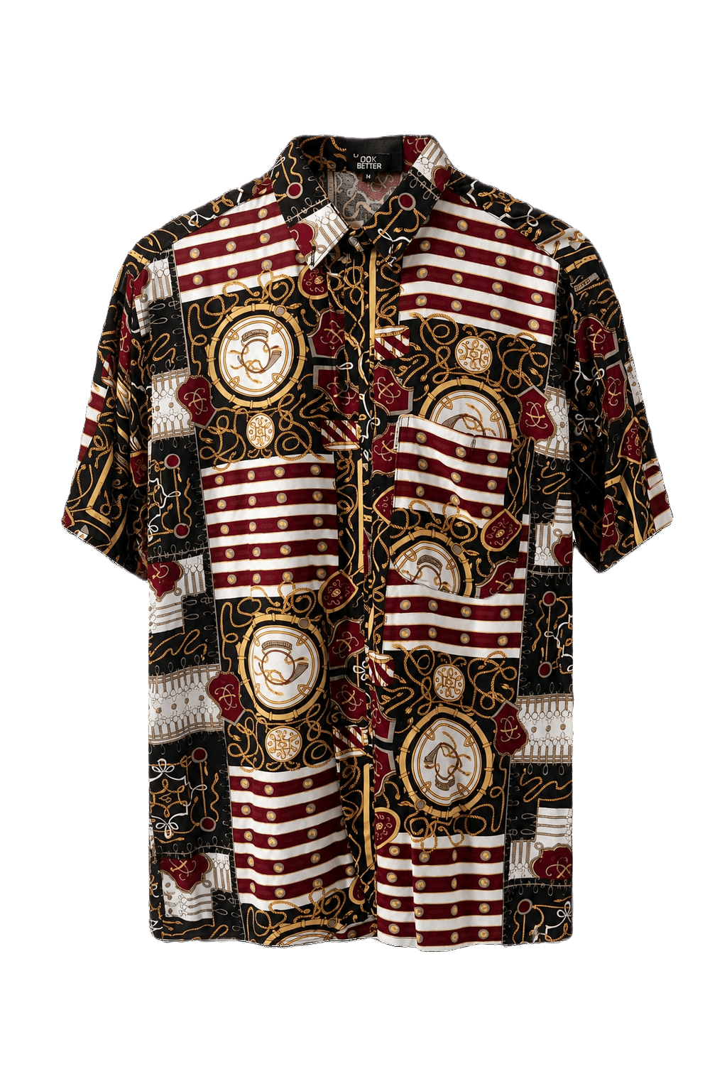 1990s Black Cotton Shirt - Front View