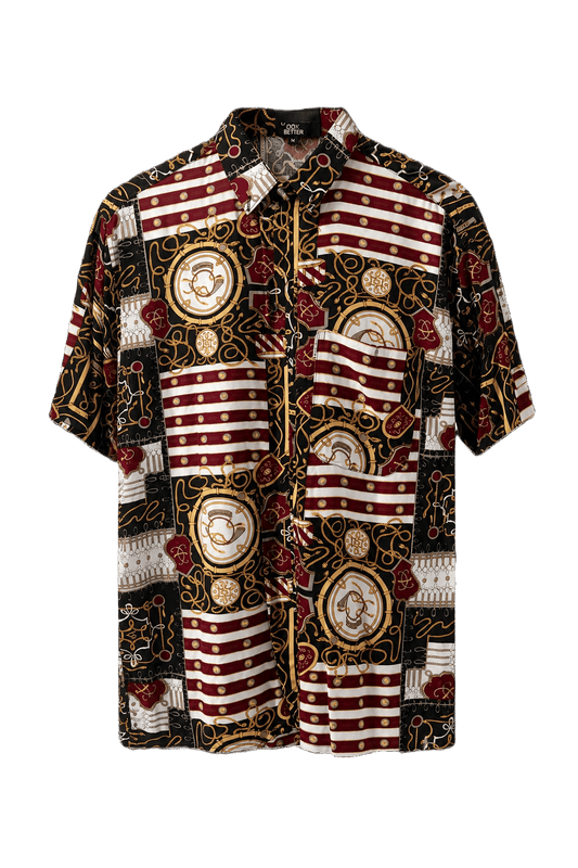 1990s Black Cotton Shirt - Front View