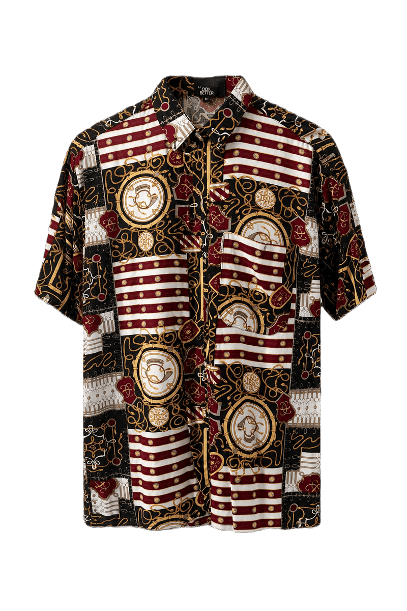 1990s Black Cotton Shirt - Front View