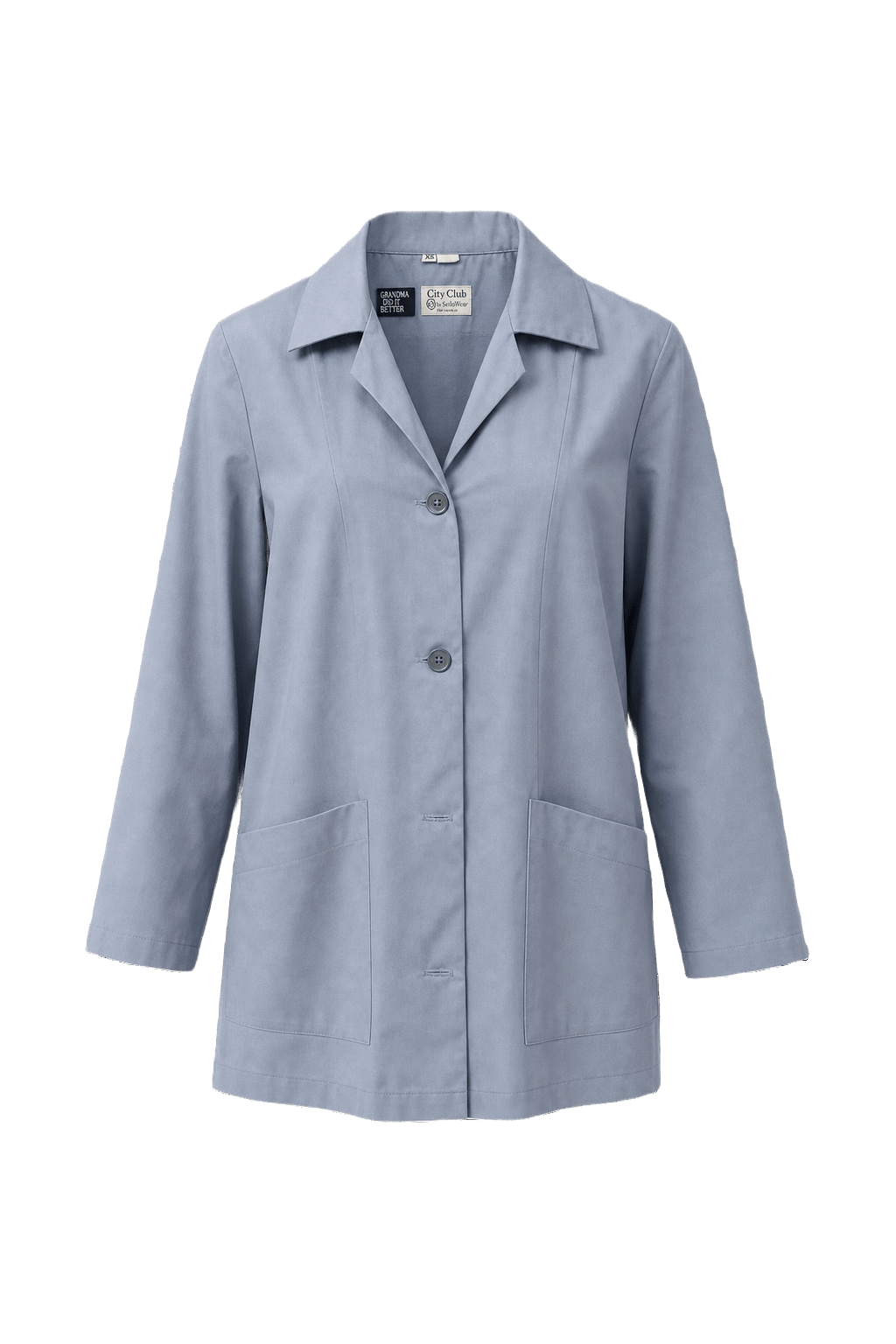 1960s Light Blue Cotton Jacket - Front View