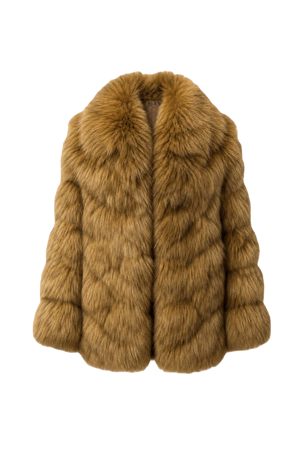 1980s Brown Fur Coat - Front View