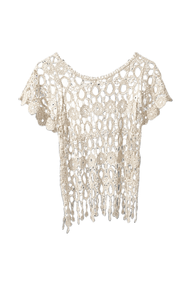1970s Cream Cotton Blouse - Front View