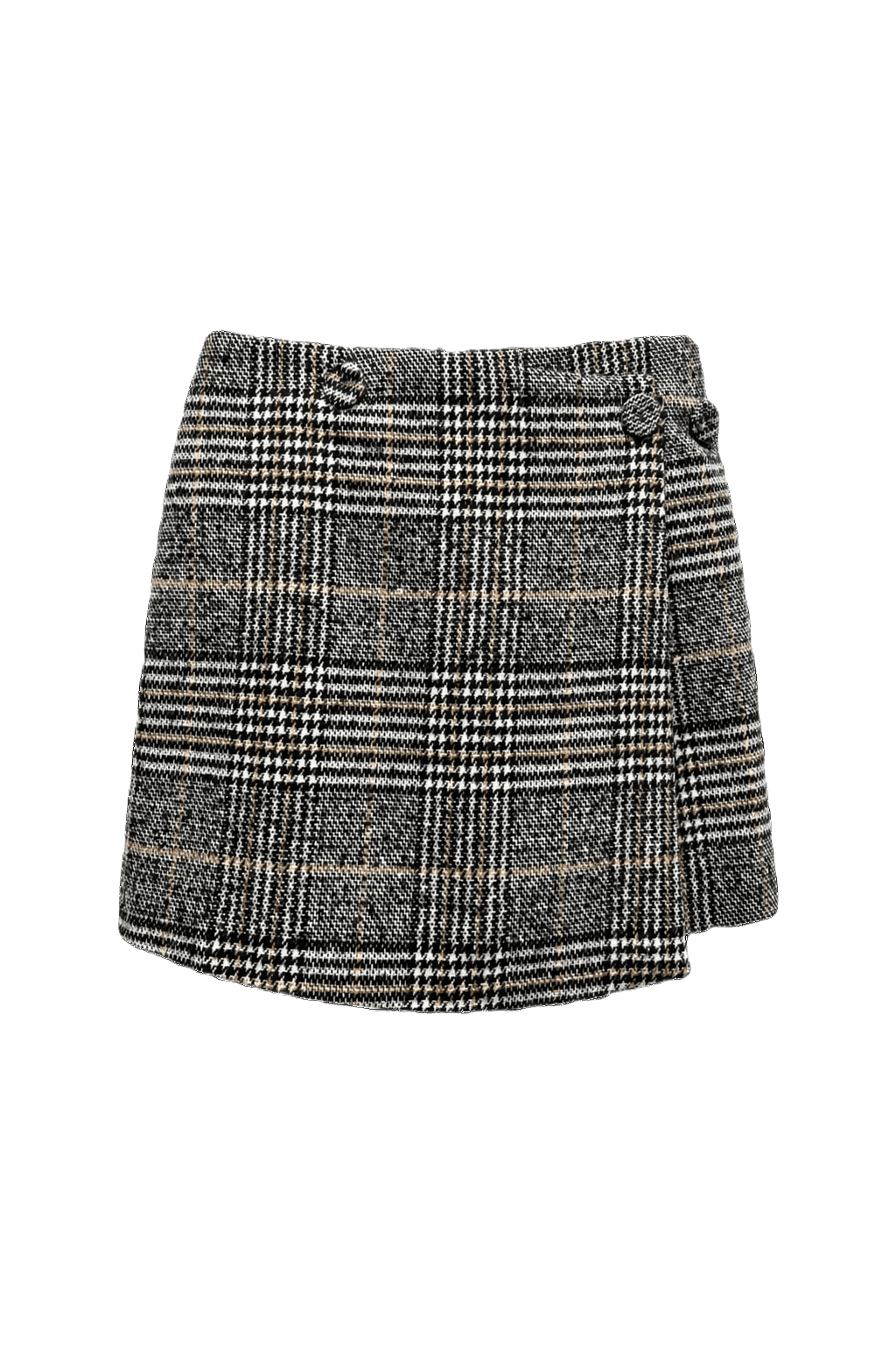 1980s Black Wool Skirt - Front View