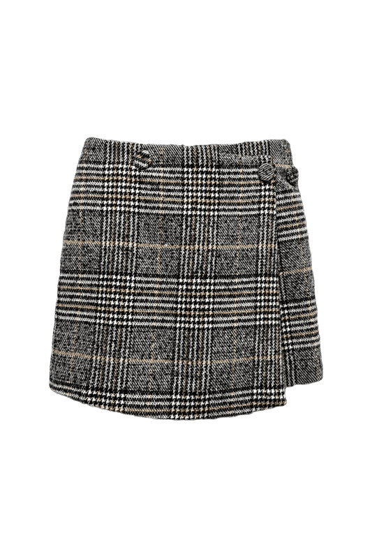 1980s Black Wool Skirt - Front View
