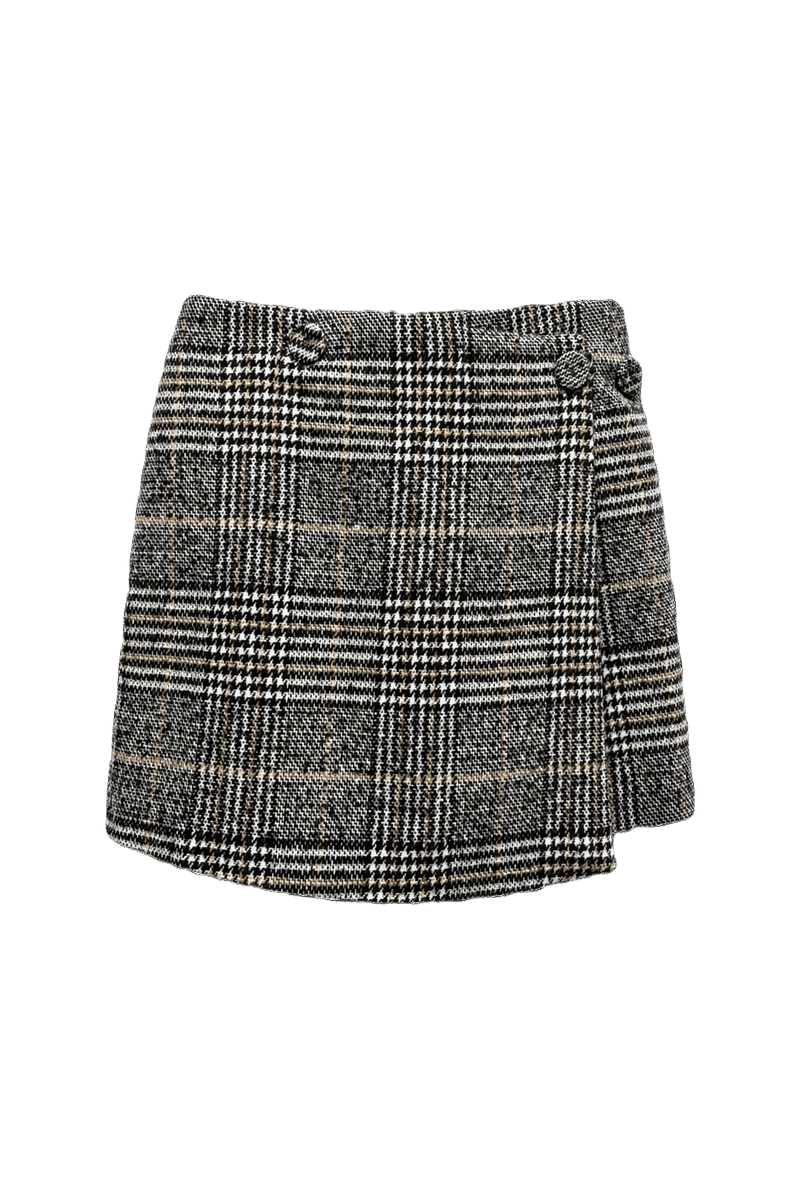1980s Black Wool Skirt - Front View