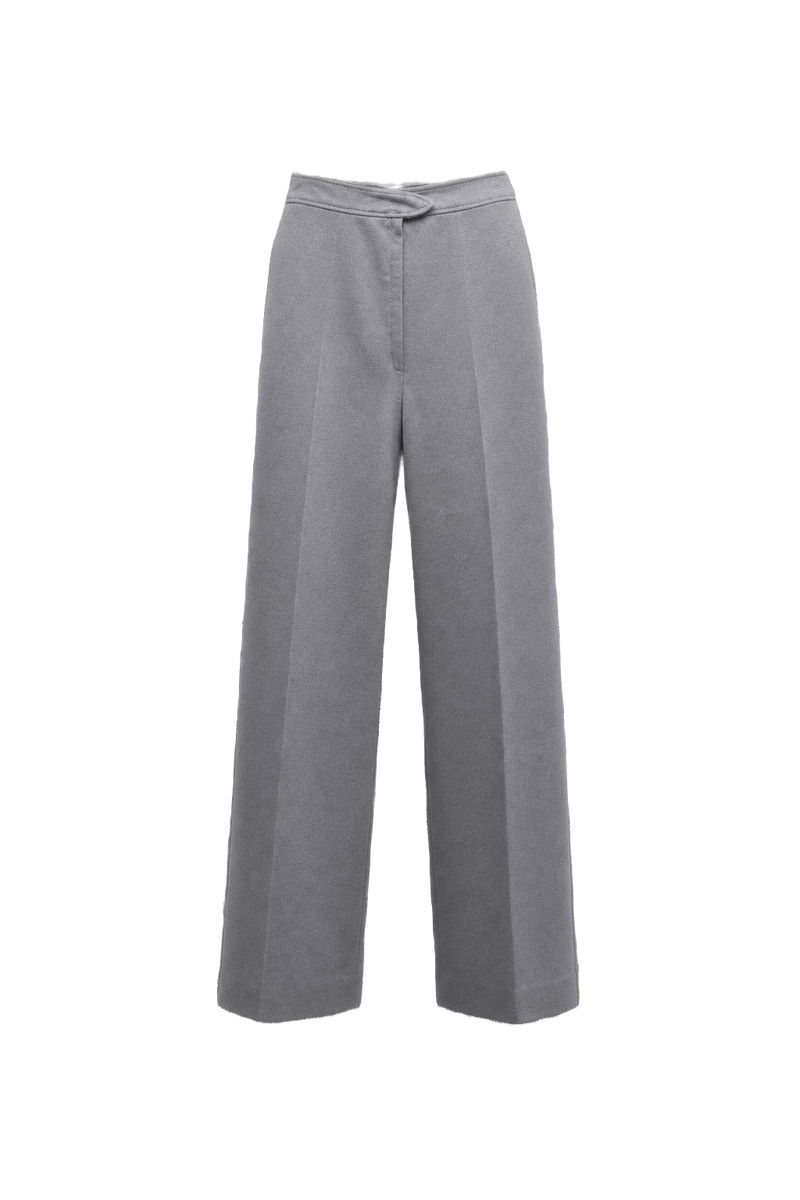 1960s Gray Polyester Blend Pants - Front View