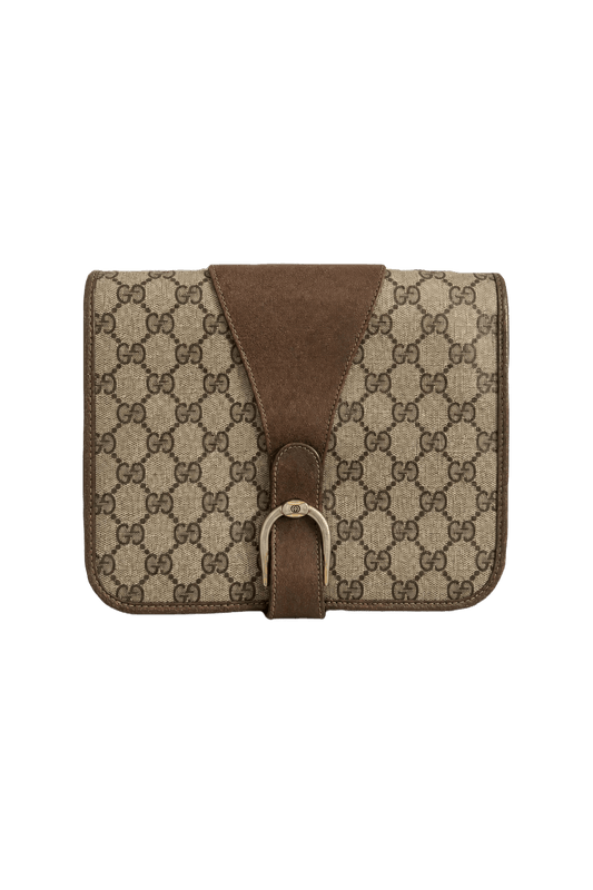 1980s Brown Canvas Bag - Front View