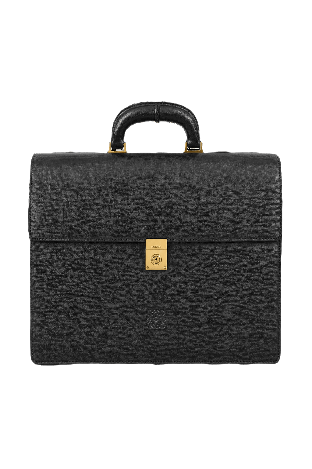 1990s Black Leather Bag - Front View