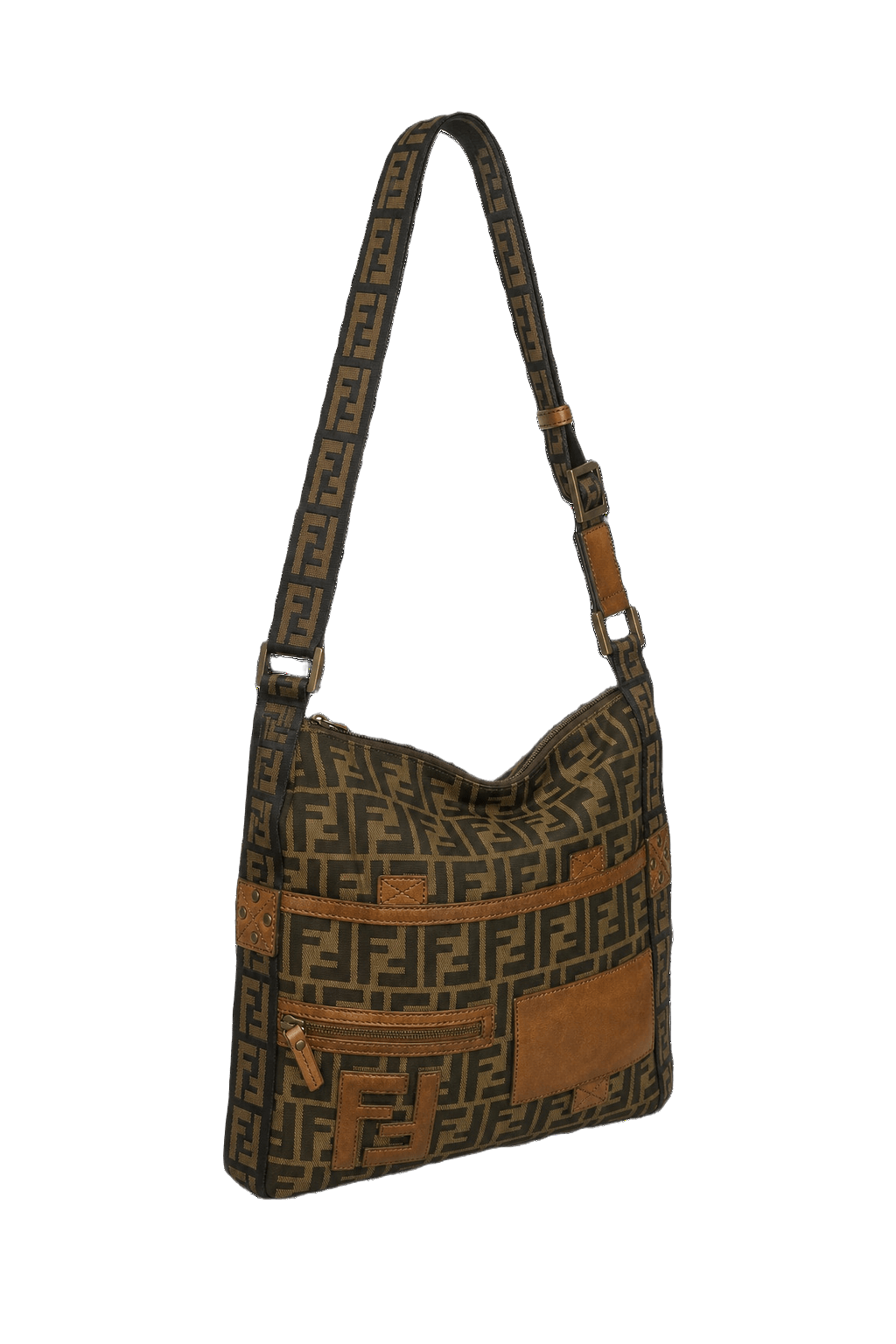 1980s Olive Green Canvas Bag - Front View
