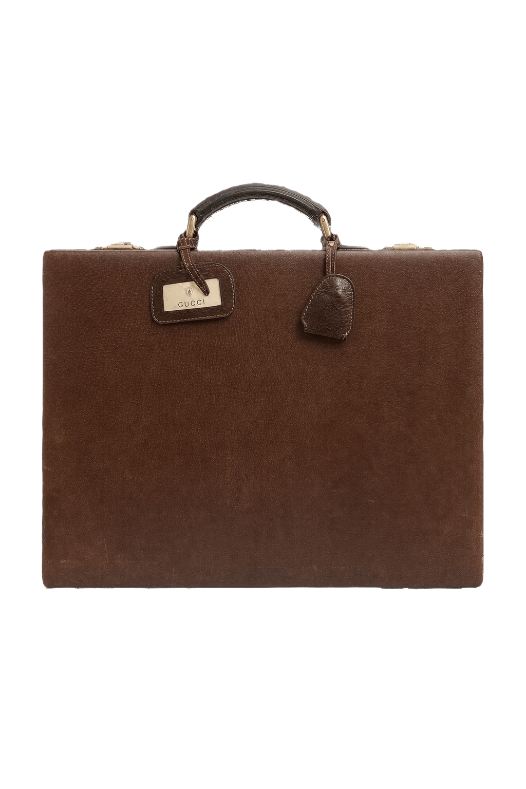 1980s Brown Leather Bag - Front View