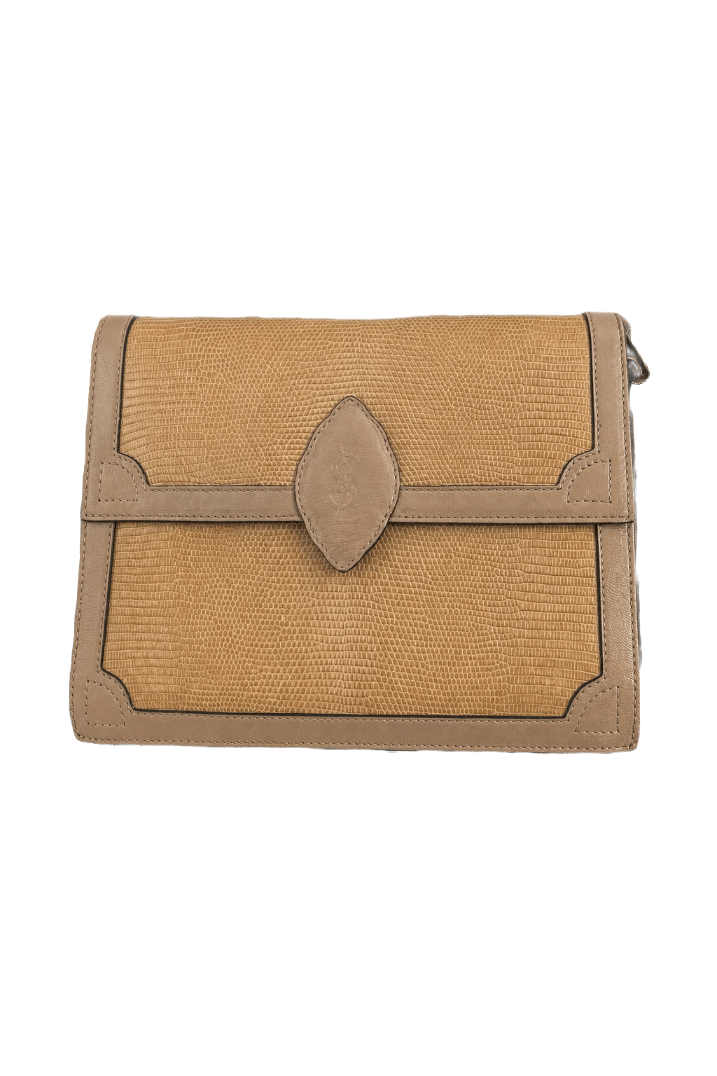 1980s Tan Leather Bag - Front View