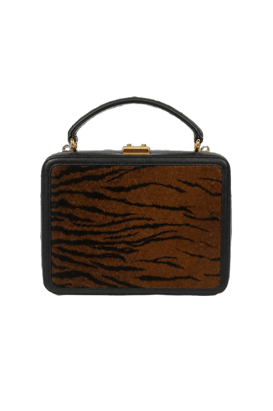 1980s Brown Leather Handbag - Front View