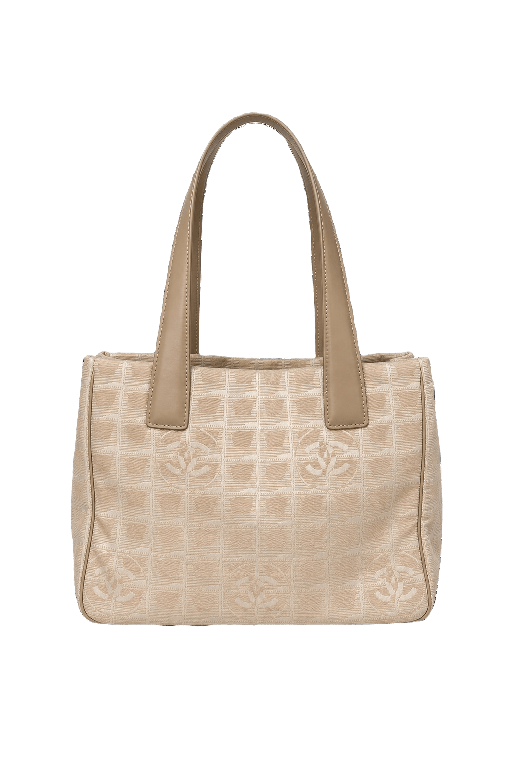1990s Cream Leather Bag - Front View