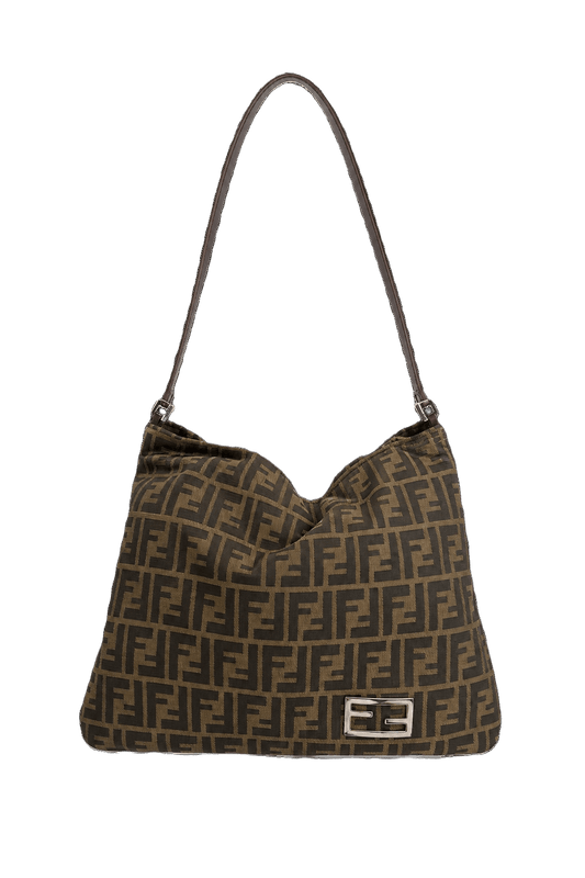 1990s Brown Canvas Bag - Front View