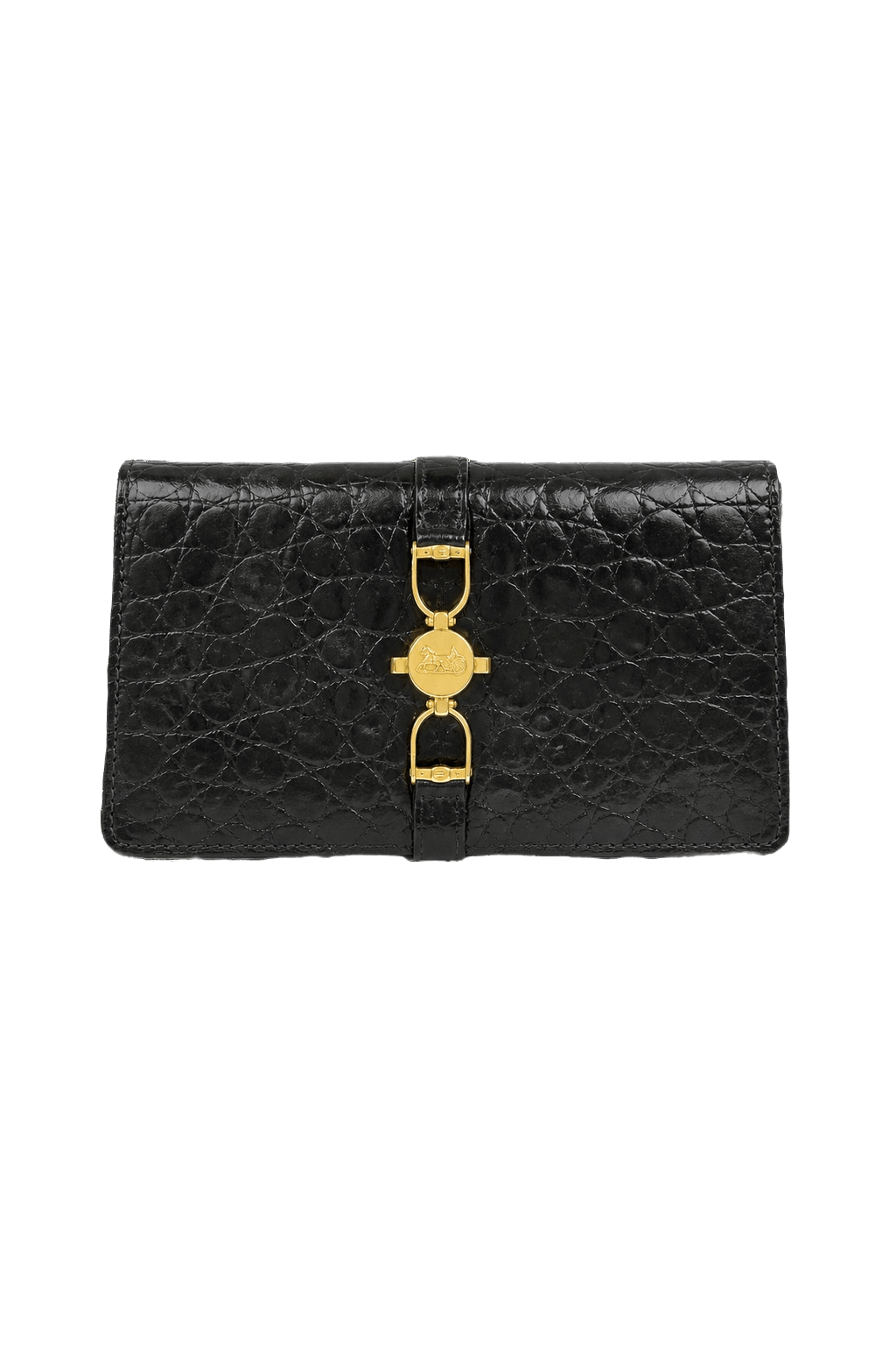 1980s Black Leather Bag - Front View