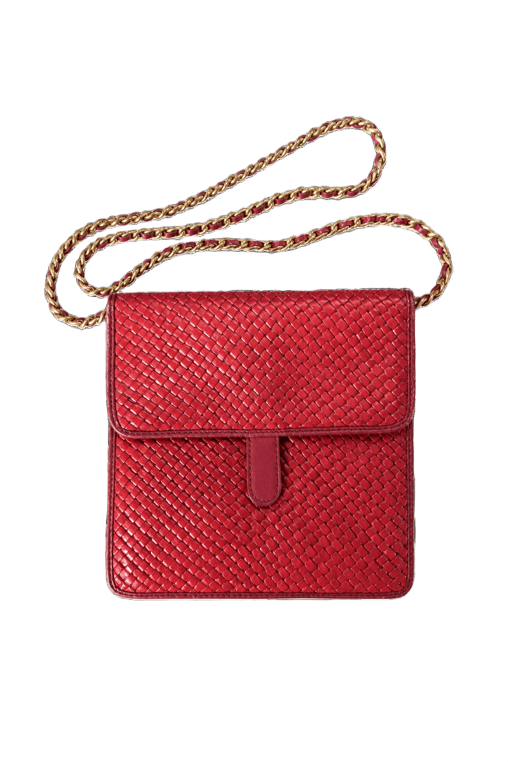 1970s Red Leather Bag - Front View