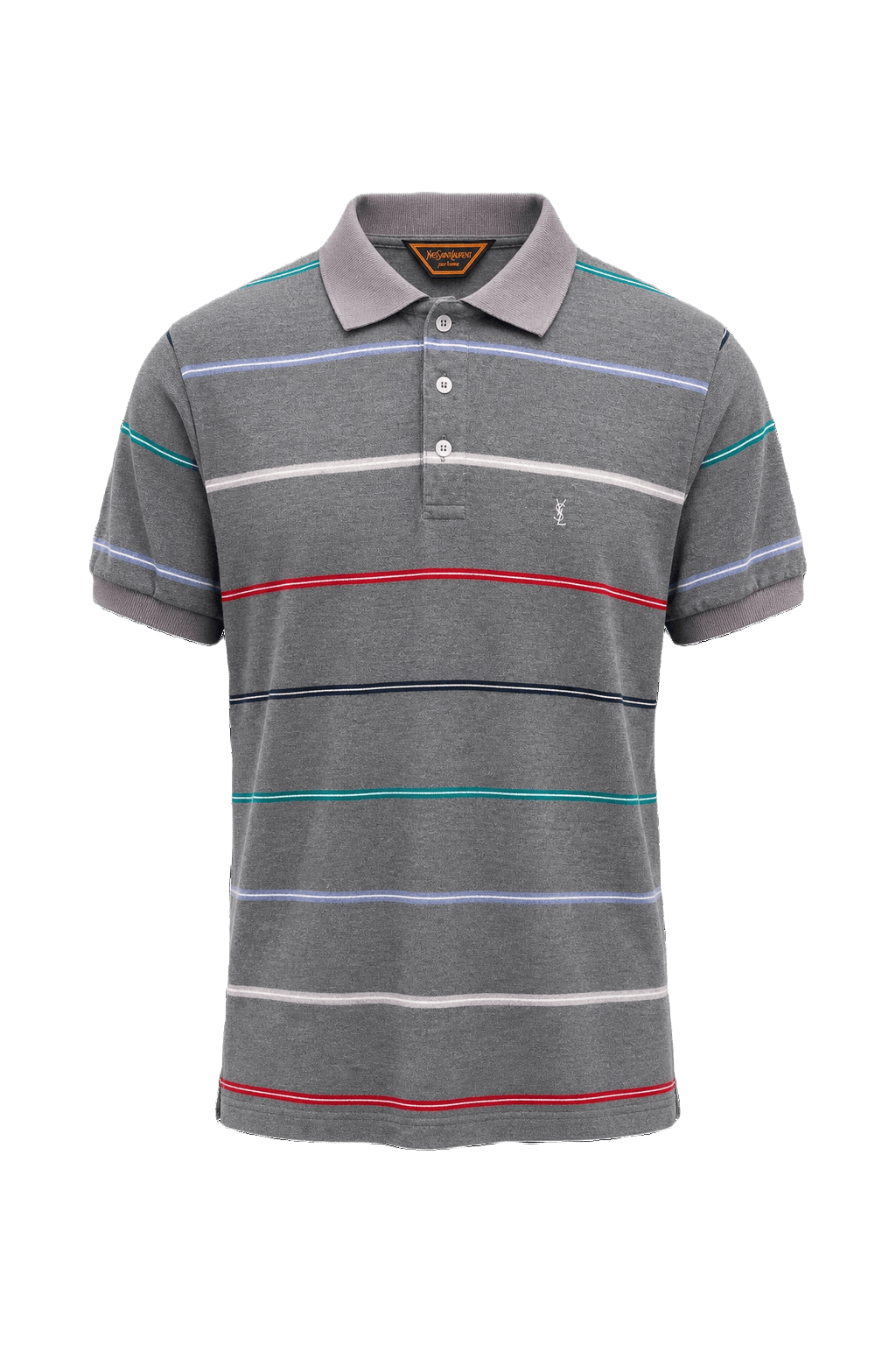 1990s Grey Cotton Polo - Front View