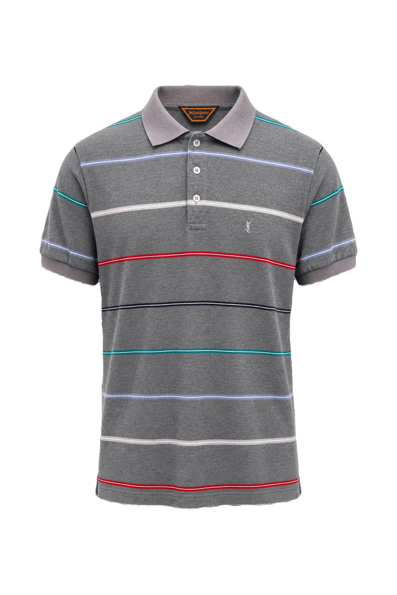 1990s Grey Cotton Polo - Front View