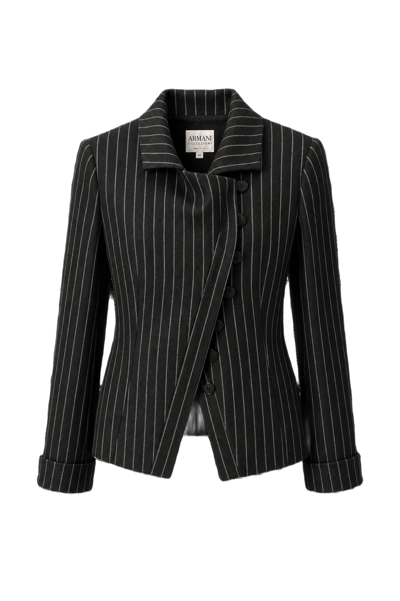 1990s Black Wool Jacket - Front View