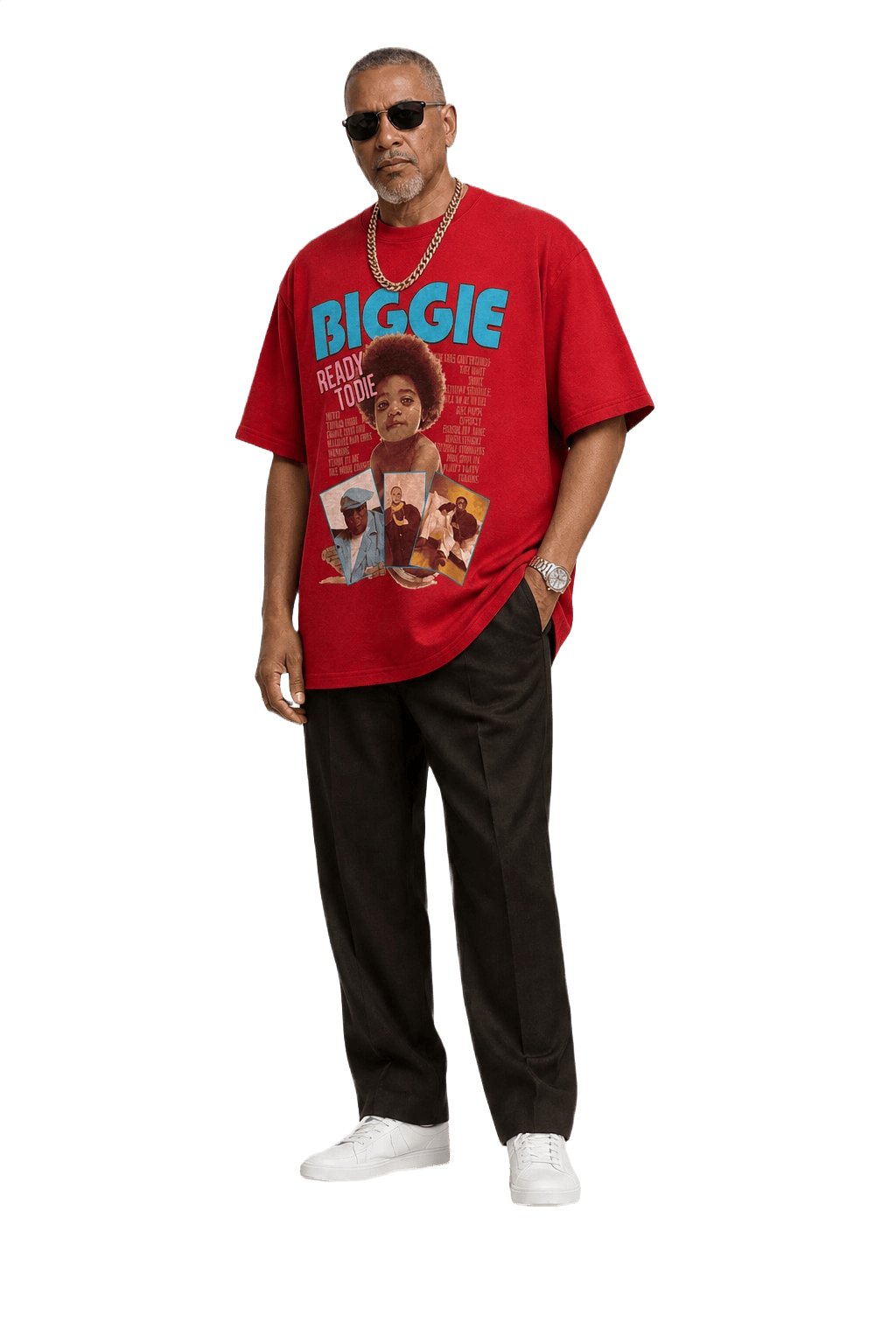 1990s Red Cotton T-Shirt - Model