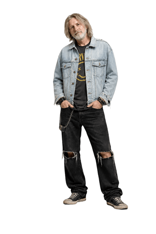 1990s Light Blue Denim Jacket - Model