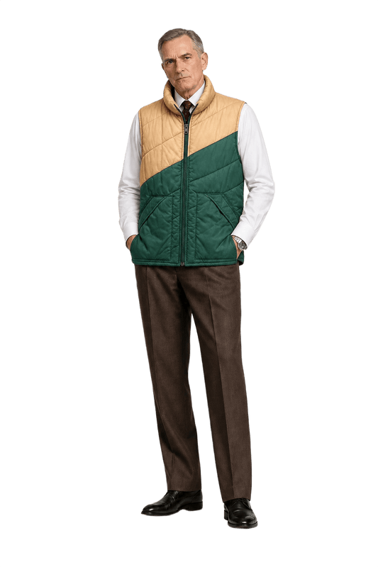 1990s Green Nylon Vest - Model